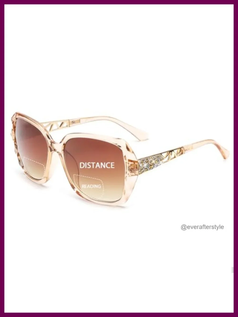 Bifocal Reading Sunglasses Women Oversized Square Readers UV400 Protection